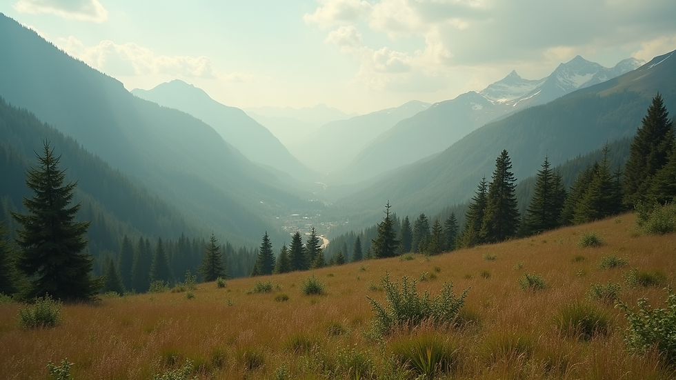 High angle view of a serene natural landscape