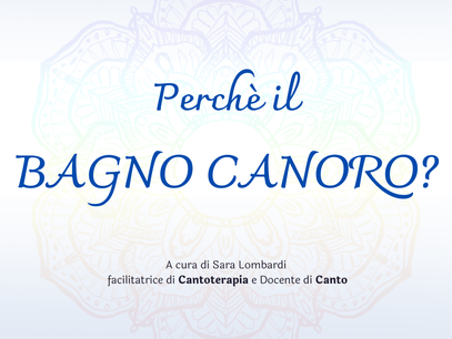Perchè il Bagno Canoro?