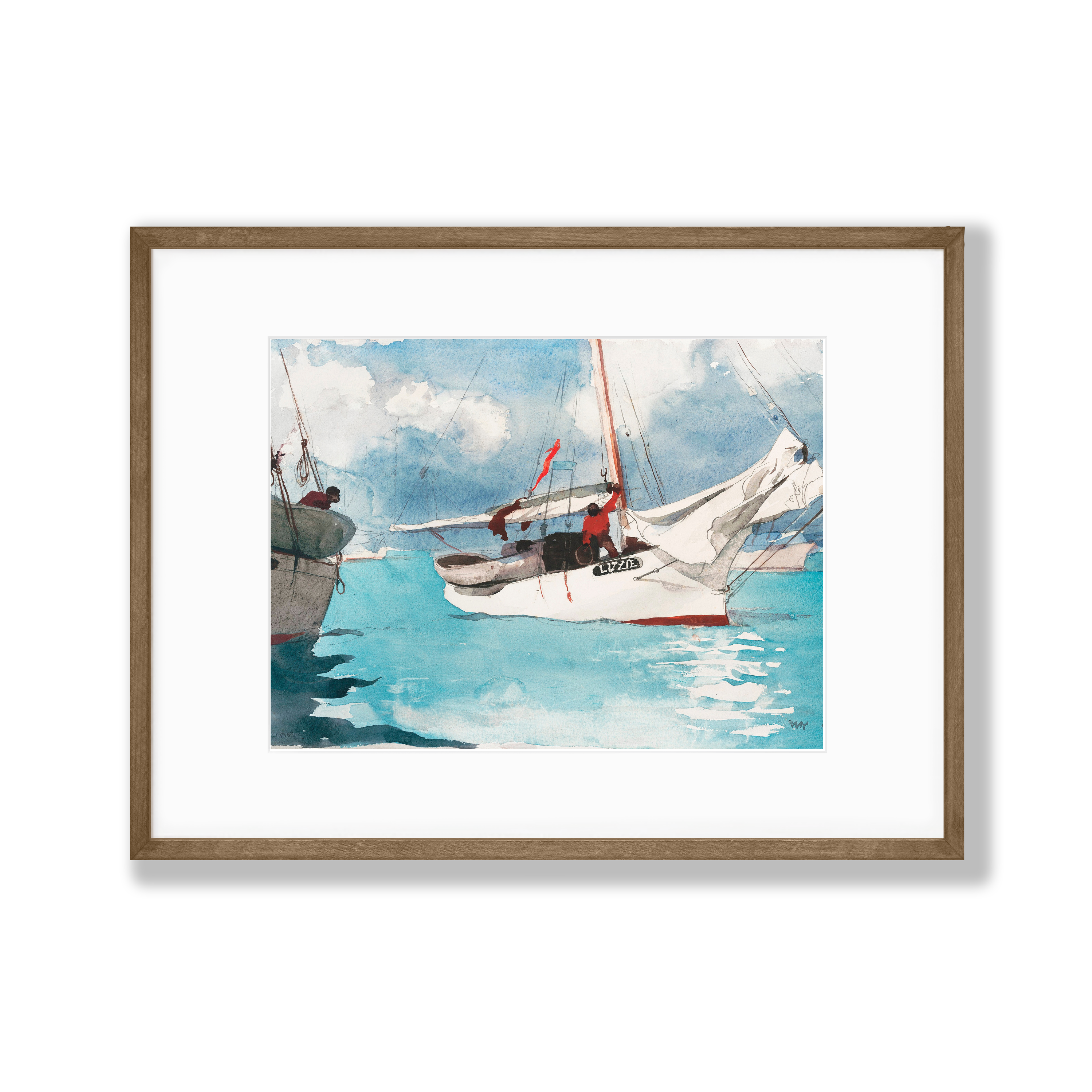 Fishing Boats, Key West Vintage Watercolour Prints