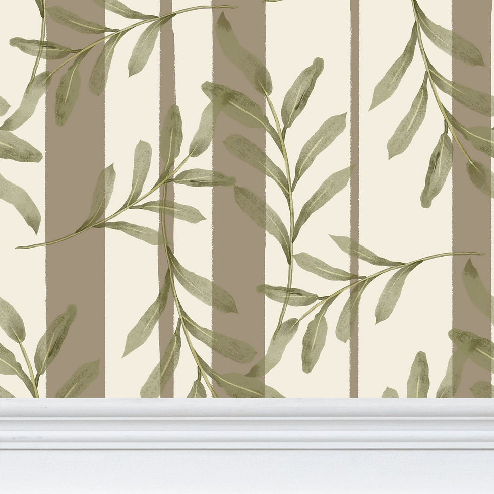 Thumbnail: Wandering Leaves Bamboo Wallpaper Botanical Pattern