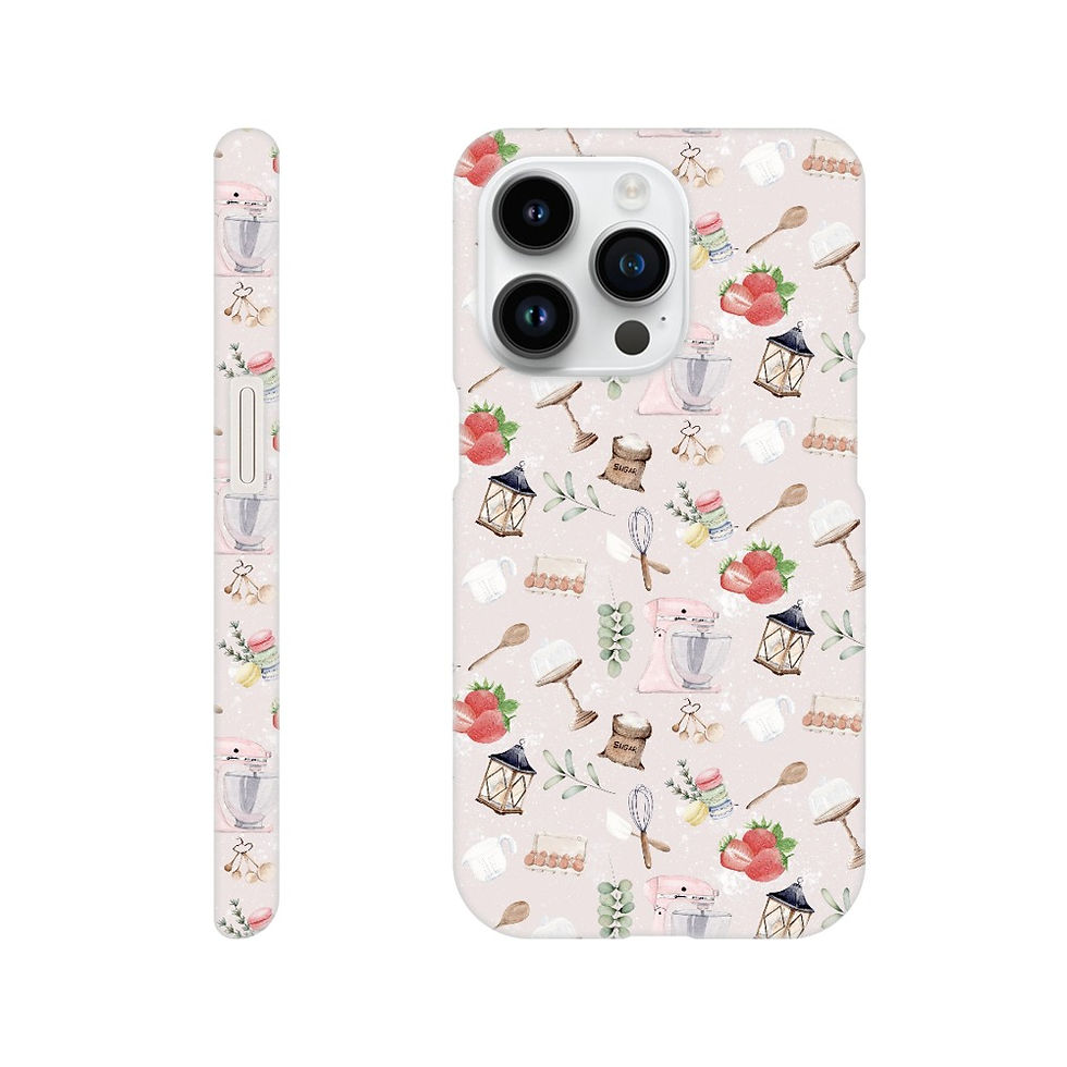 Thumbnail: Slim case Apple iPhone - Gourmet Dessert Strawberry Pink
