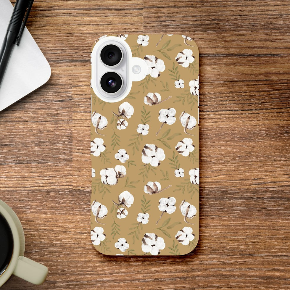 Thumbnail: Slim case for iPhone Cotton Cane - Yellow Ochre