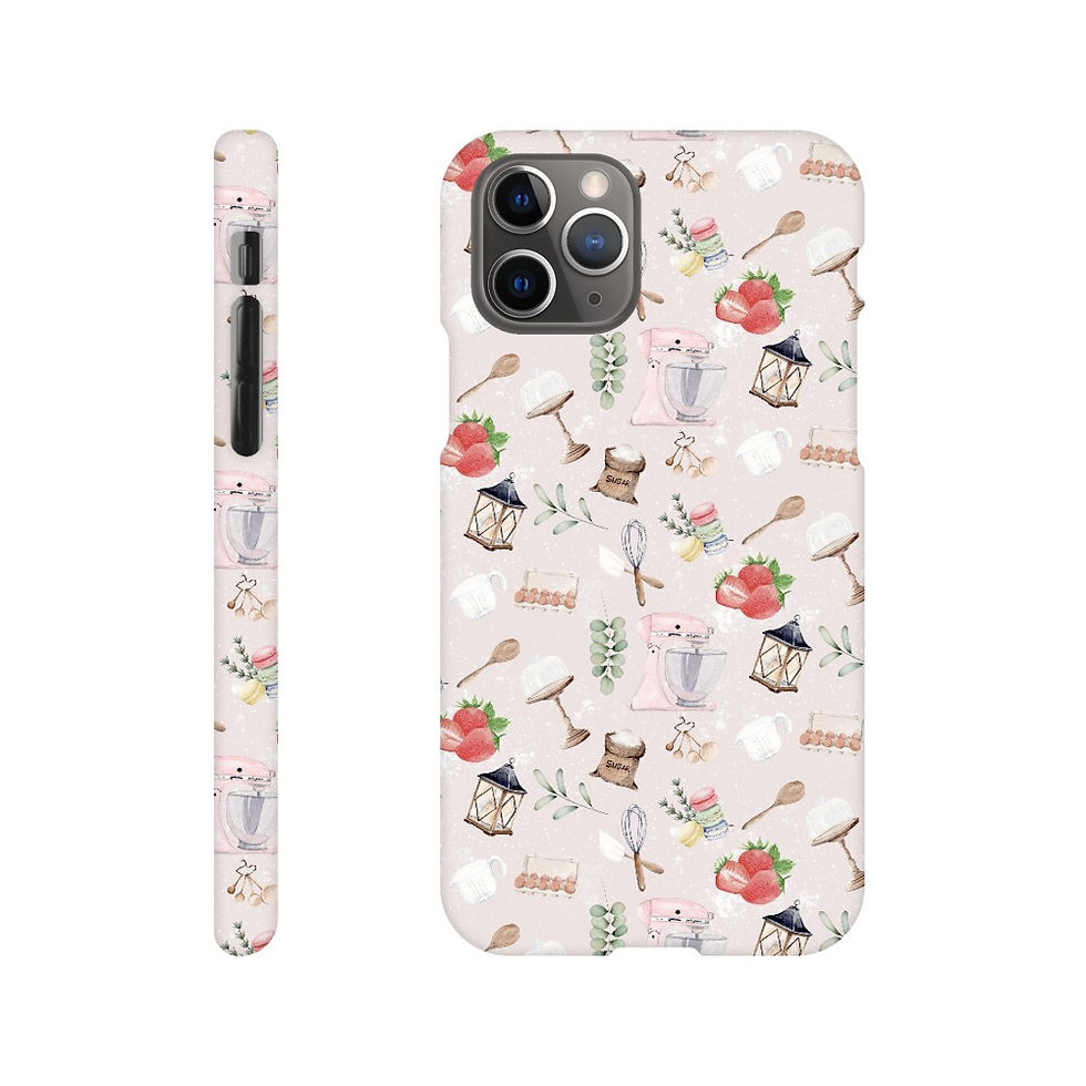 Thumbnail: Slim case Apple iPhone - Gourmet Dessert Strawberry Pink