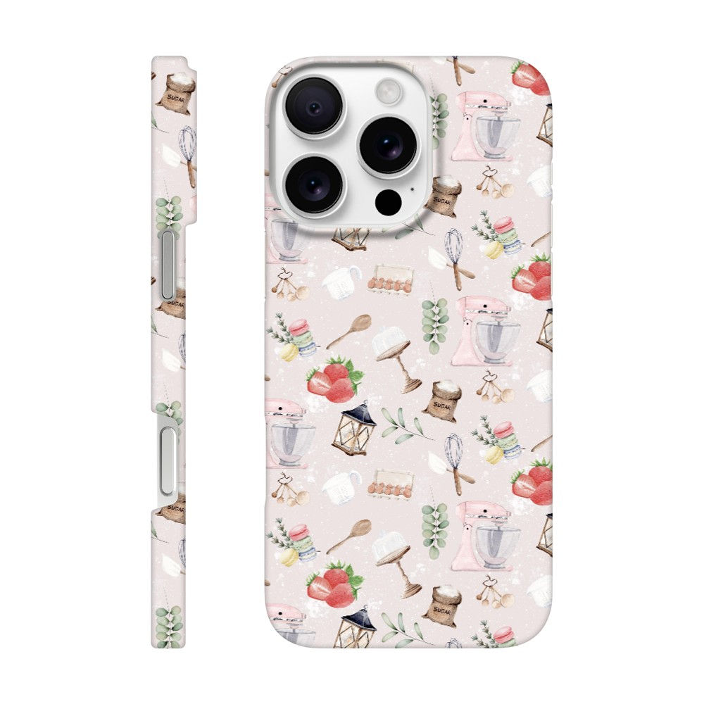 Slim case Apple iPhone - Gourmet Dessert Strawberry Pink
