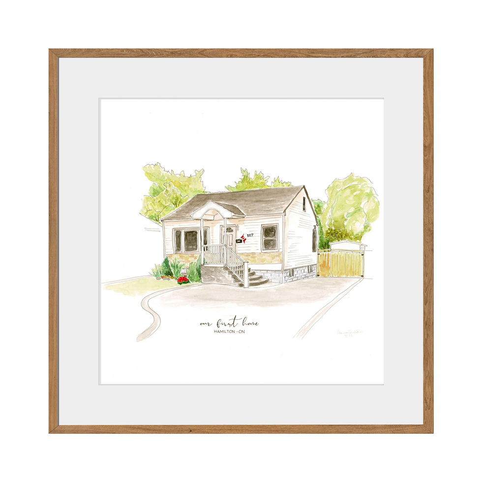 Watercolour House Portrait