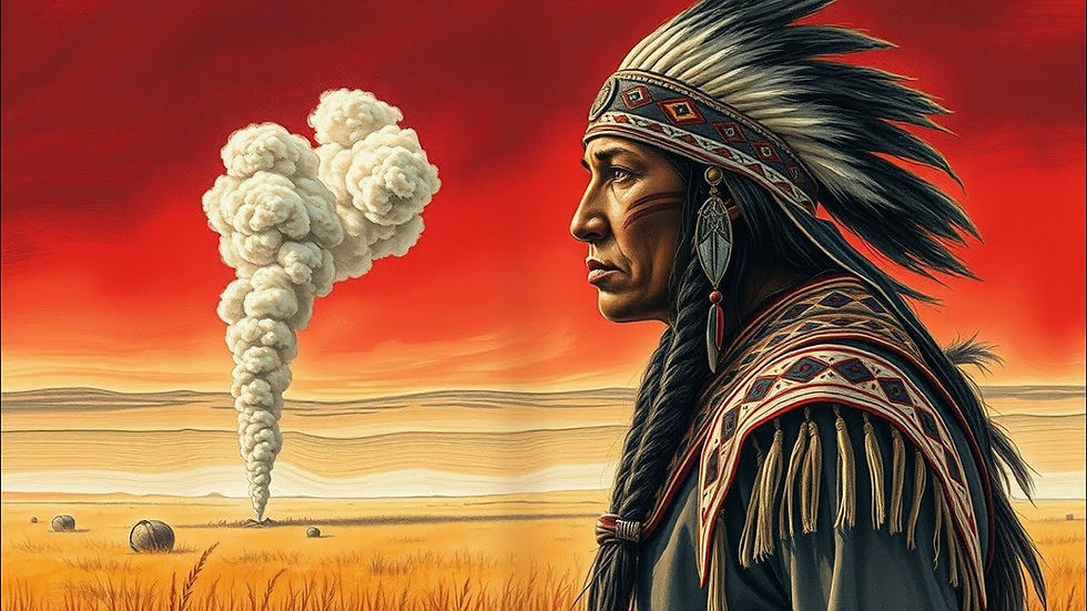 Native American spirit walking art.