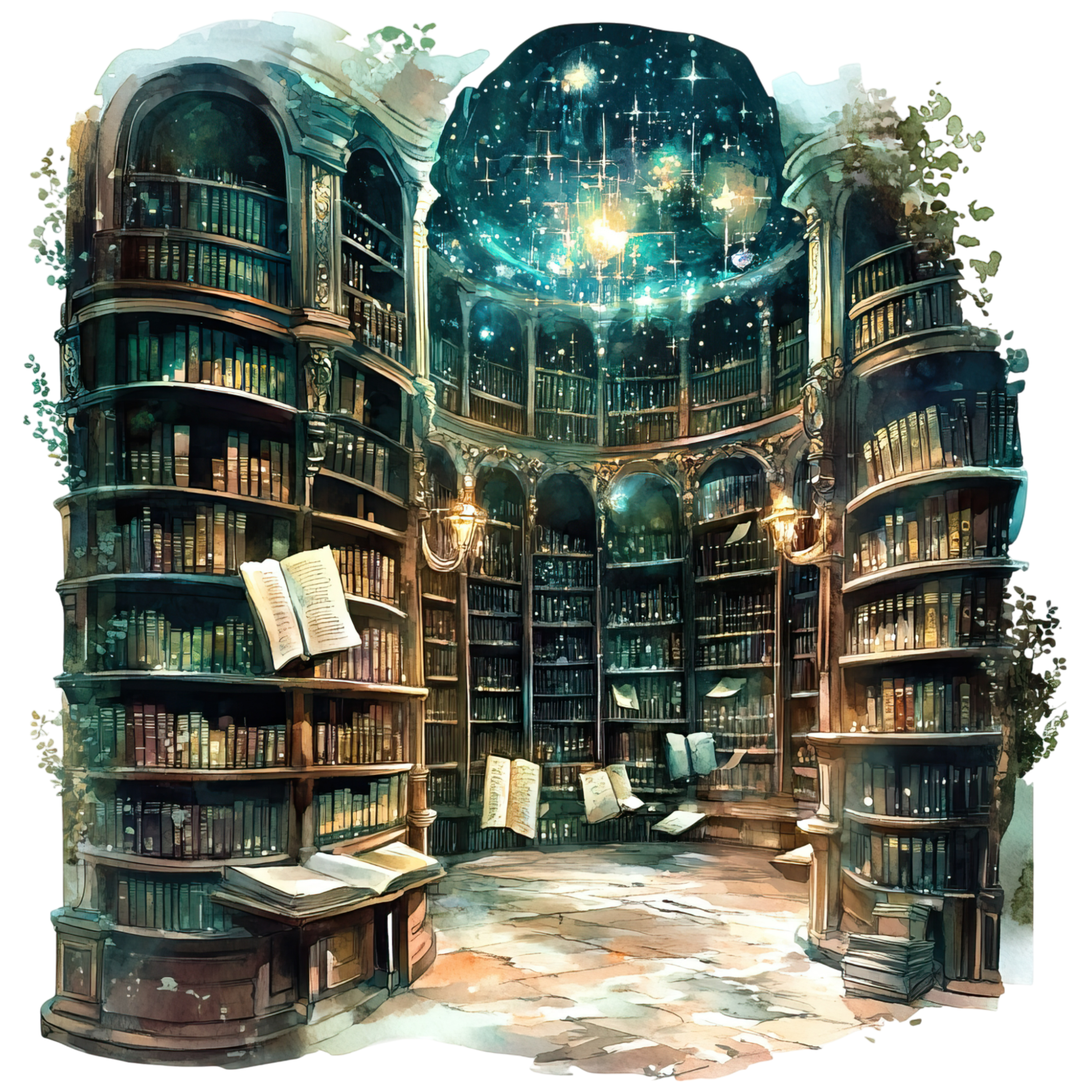 Magic bookcase spells.