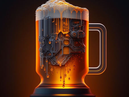Inteligência Artificial (IA) e Cerveja Artesanal, duas tendências em alta na indústria de bebidas.