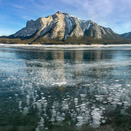 Frozen Methane Bubbles