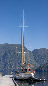 classic wooden schooner, the Passing Cloud