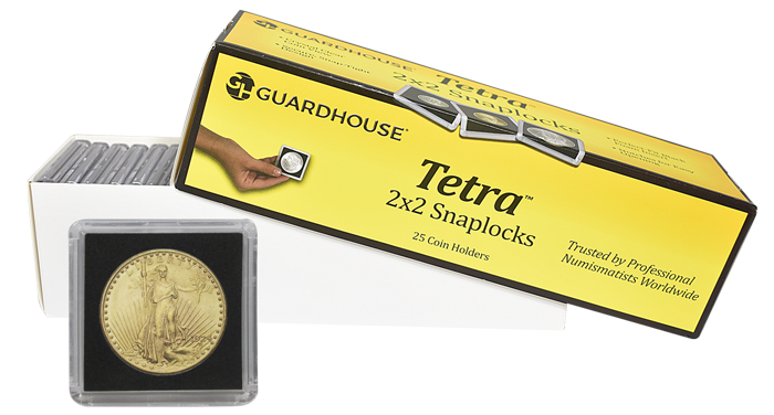 1 Ounce Gold Eagle 2x2 Tetra Snaplock Coin Holder - 25 per pack