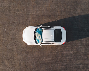White Car Overhead