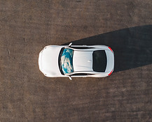 White Car Overhead