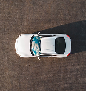 White Car Overhead