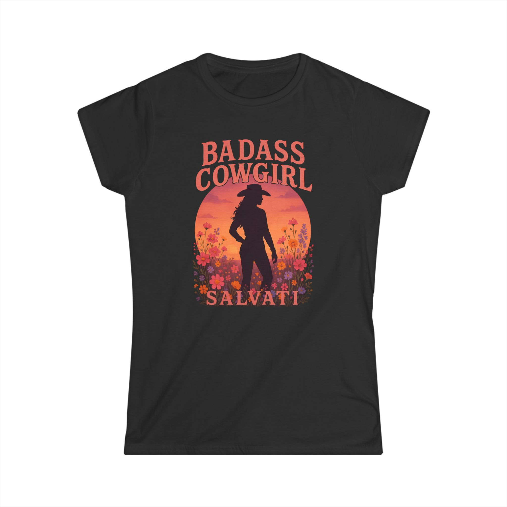 Badass Cowgirl - Women's Softstyle T-Shirt, Country Style, Gift for Cowgirls