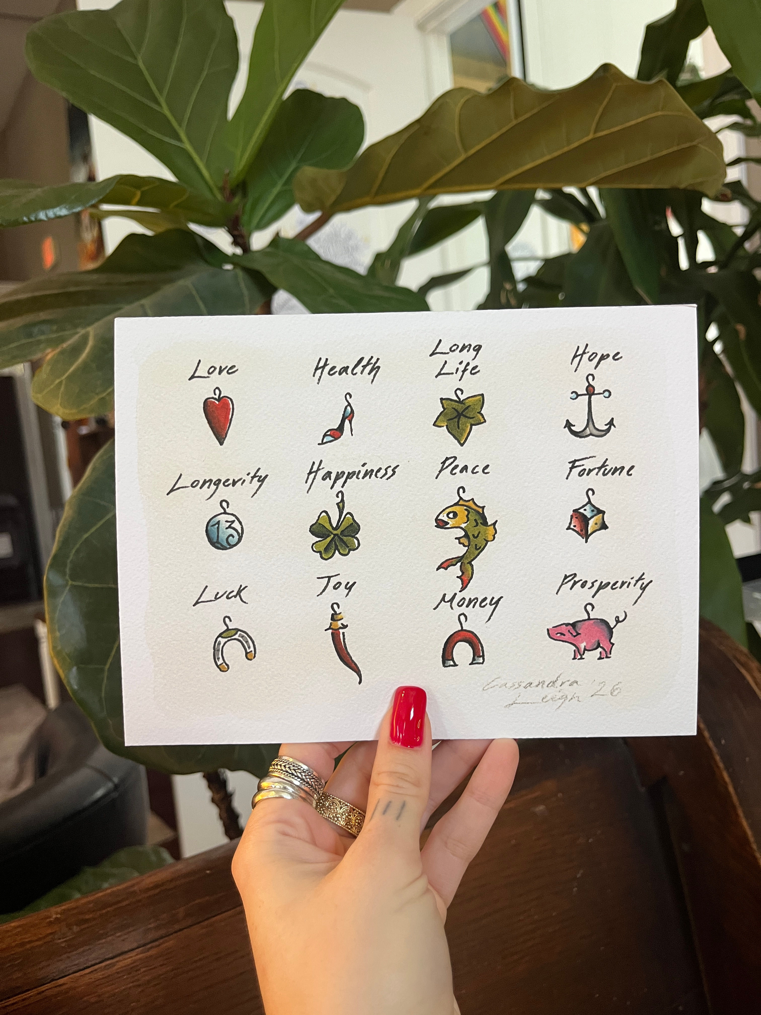 "The Language of Luck" 5x8 Giclée Print
