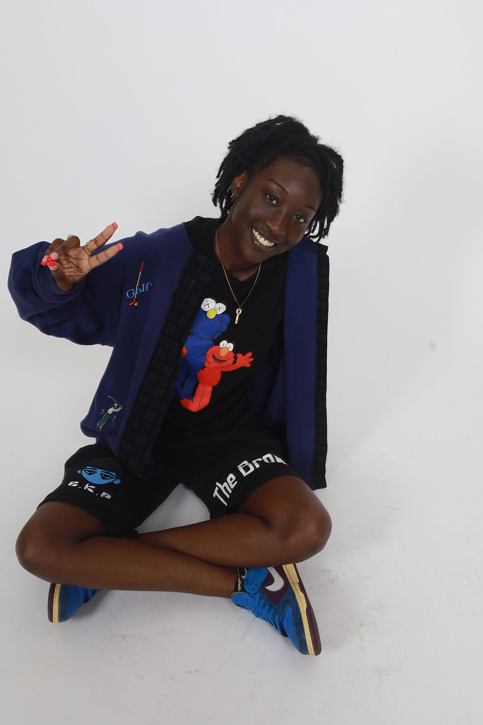 Thumbnail: BKP Blue Embroidered Patch Shorts