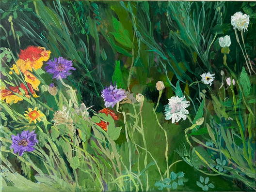 Forest Flowers #2, 12 x 16, oil on canvas, 2022