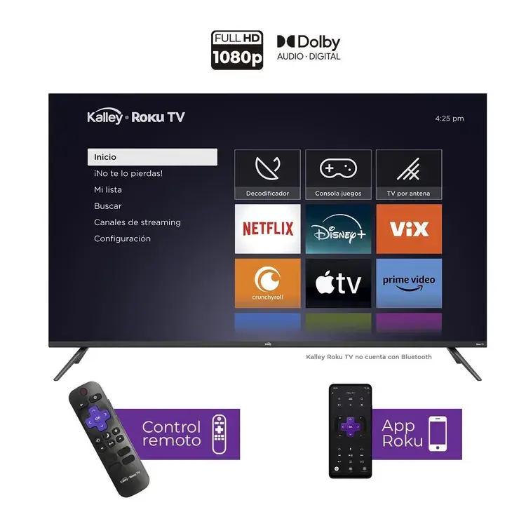 Miniatura: TV KALLEY 40" Pulgadas 102 cm K-RTV40FHD Smart TV Roku