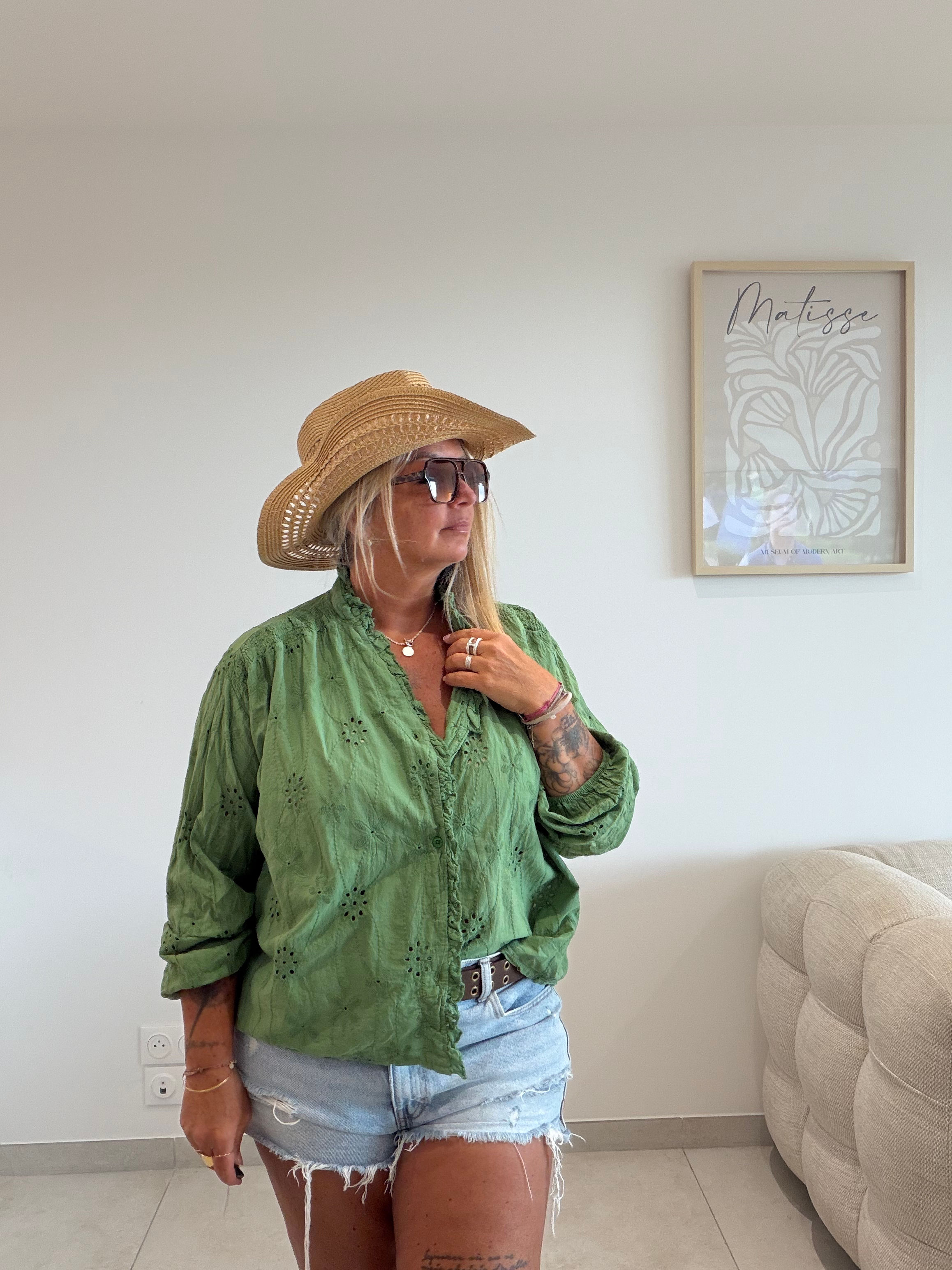 Chemise Laurence verte