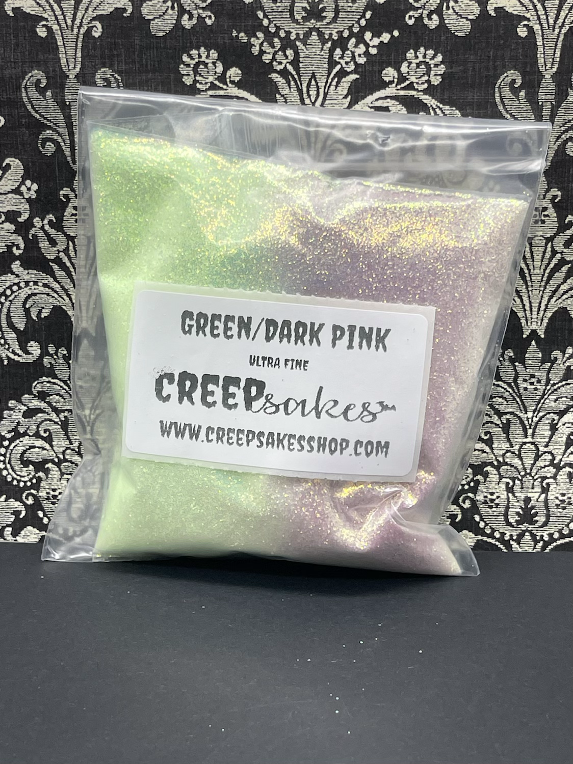 UV Color Changing Green/Dark Pink Ultra Fine Glitter