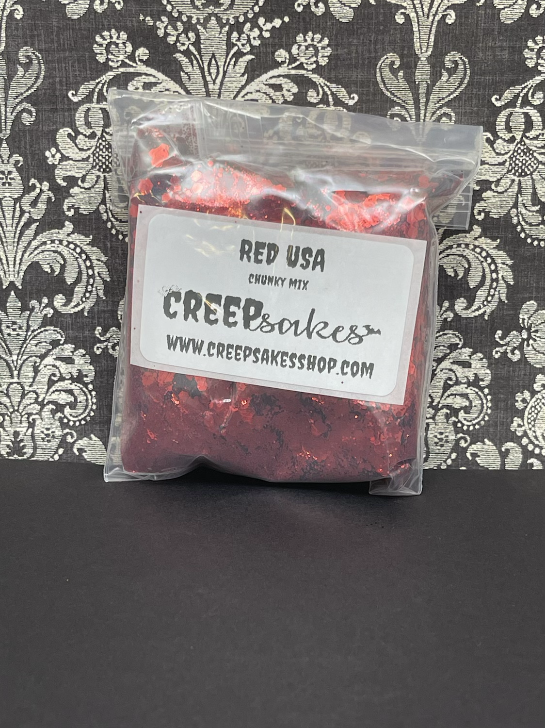 Red USA Chunky Mix Glitter 