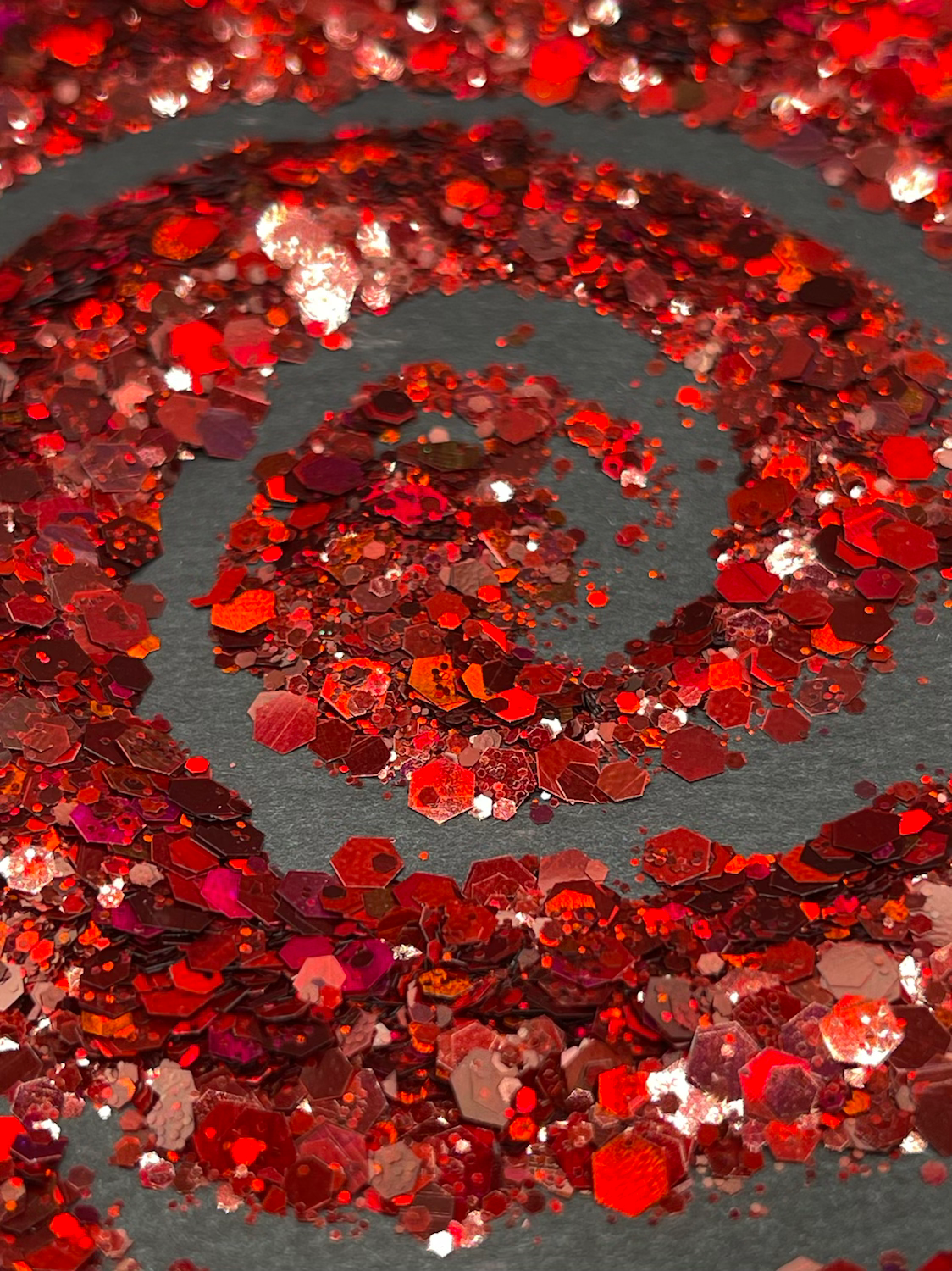 Holographic Deep Red Chunky Mix Glitter 