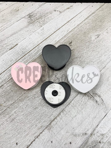 Resin Popsocket Heart Shape Heart Shaped Phone Grip Blanks Pack Of