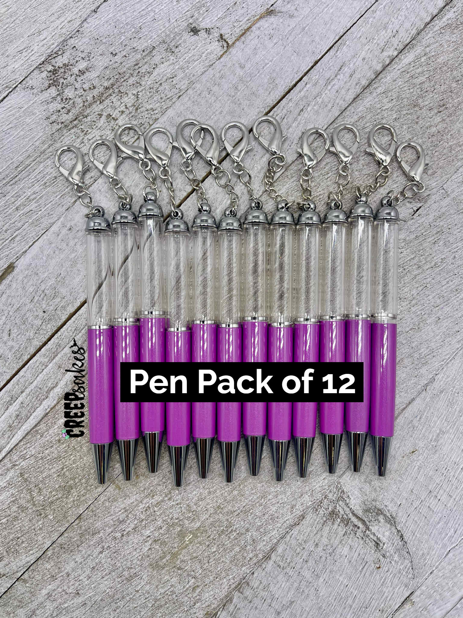 Empty Barrel Keychain Pen Bundle Pack of 12