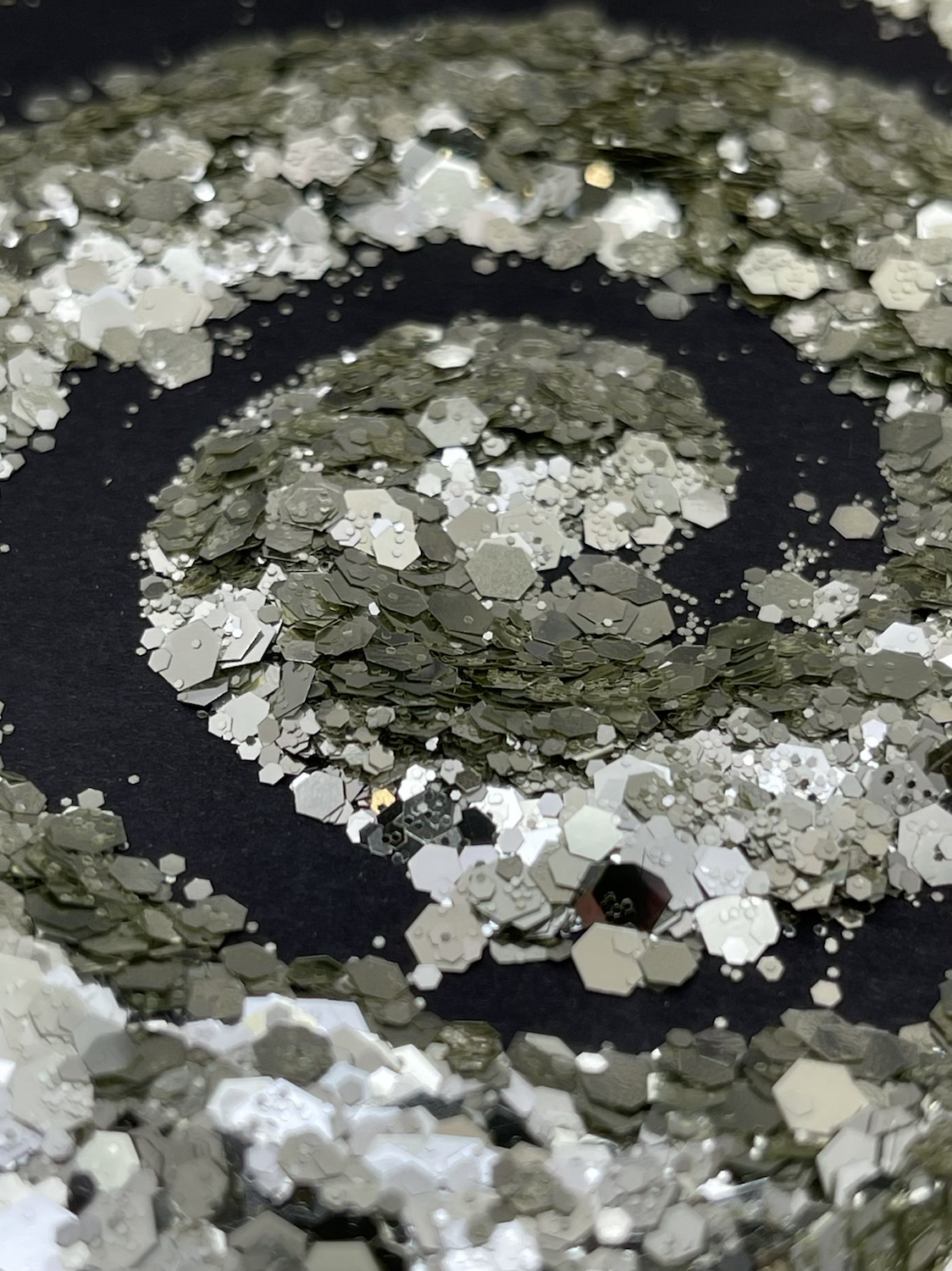 Champagne Silver Chunky Mix Glitter