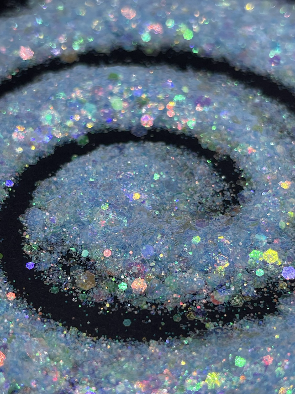 Colorful Rainbow Blue Chunky Mix Glitter