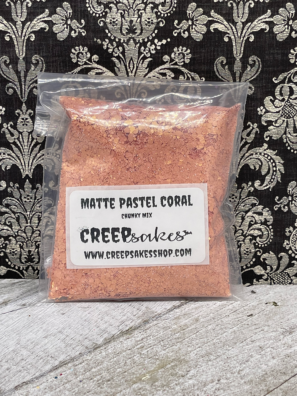Miniatura: Matte Pastel Coral Chunky Mix Glitter