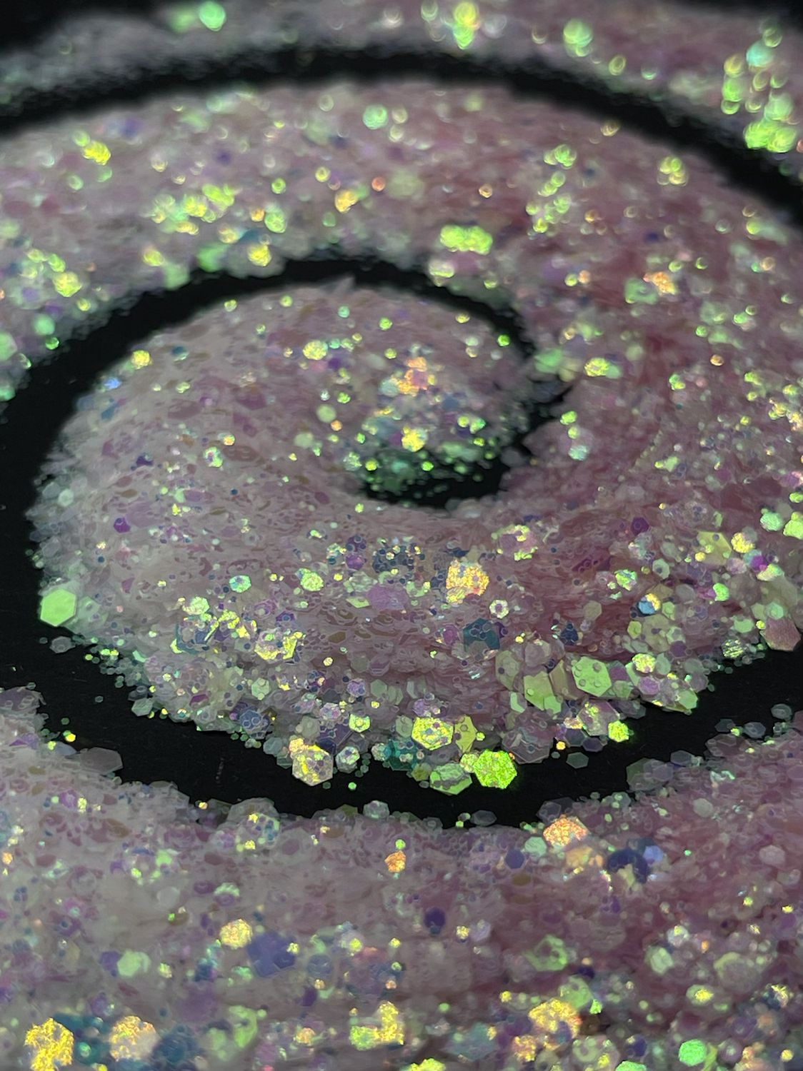 UV Color Changing White/Pink Chunky Mix Glitter