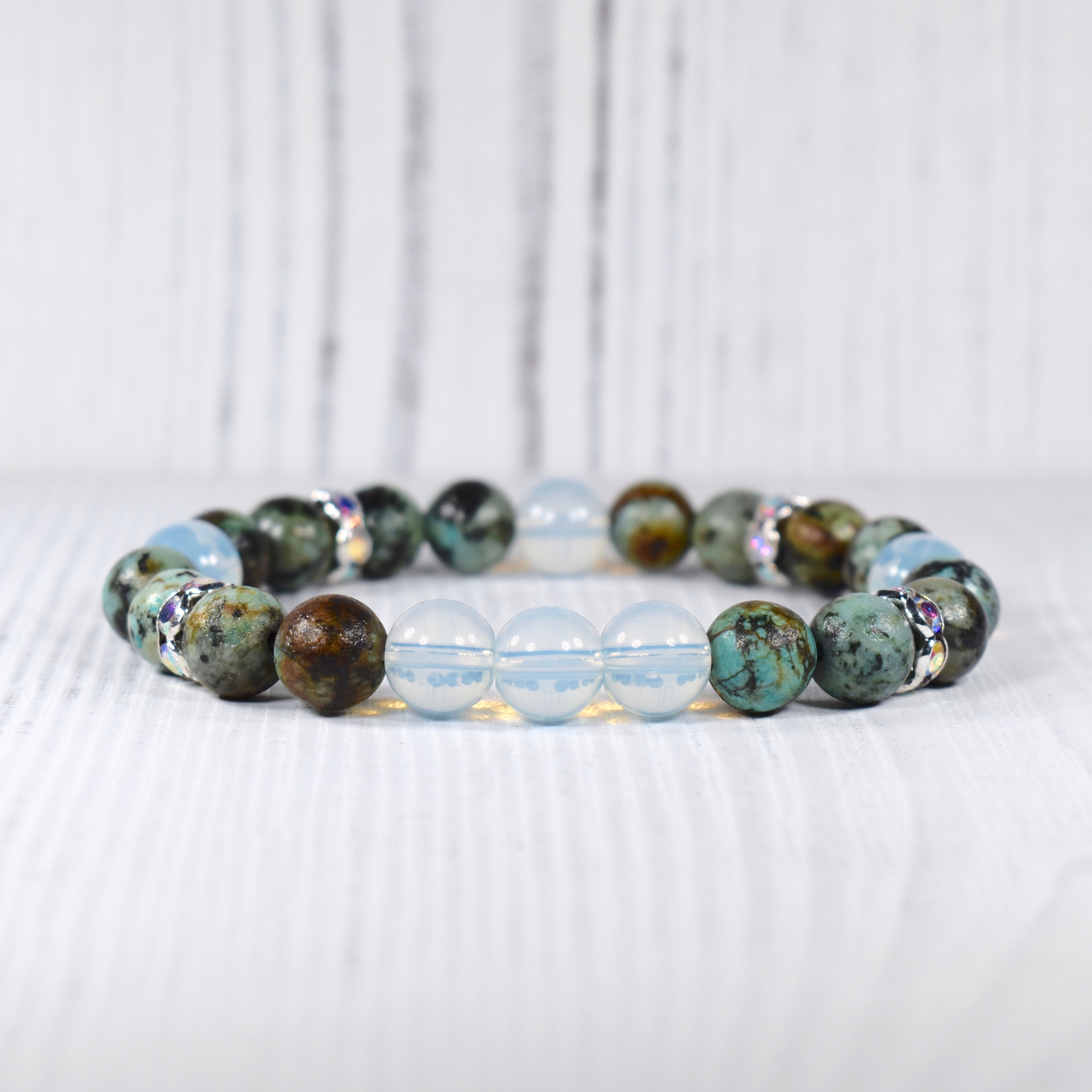 Opalite & African Turquoise Awakening Bracelet