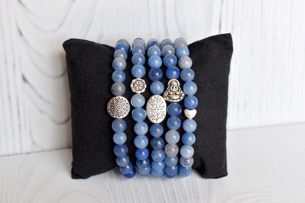 Thumbnail: Blue Aventurine Custom Solid Healing Bracelet