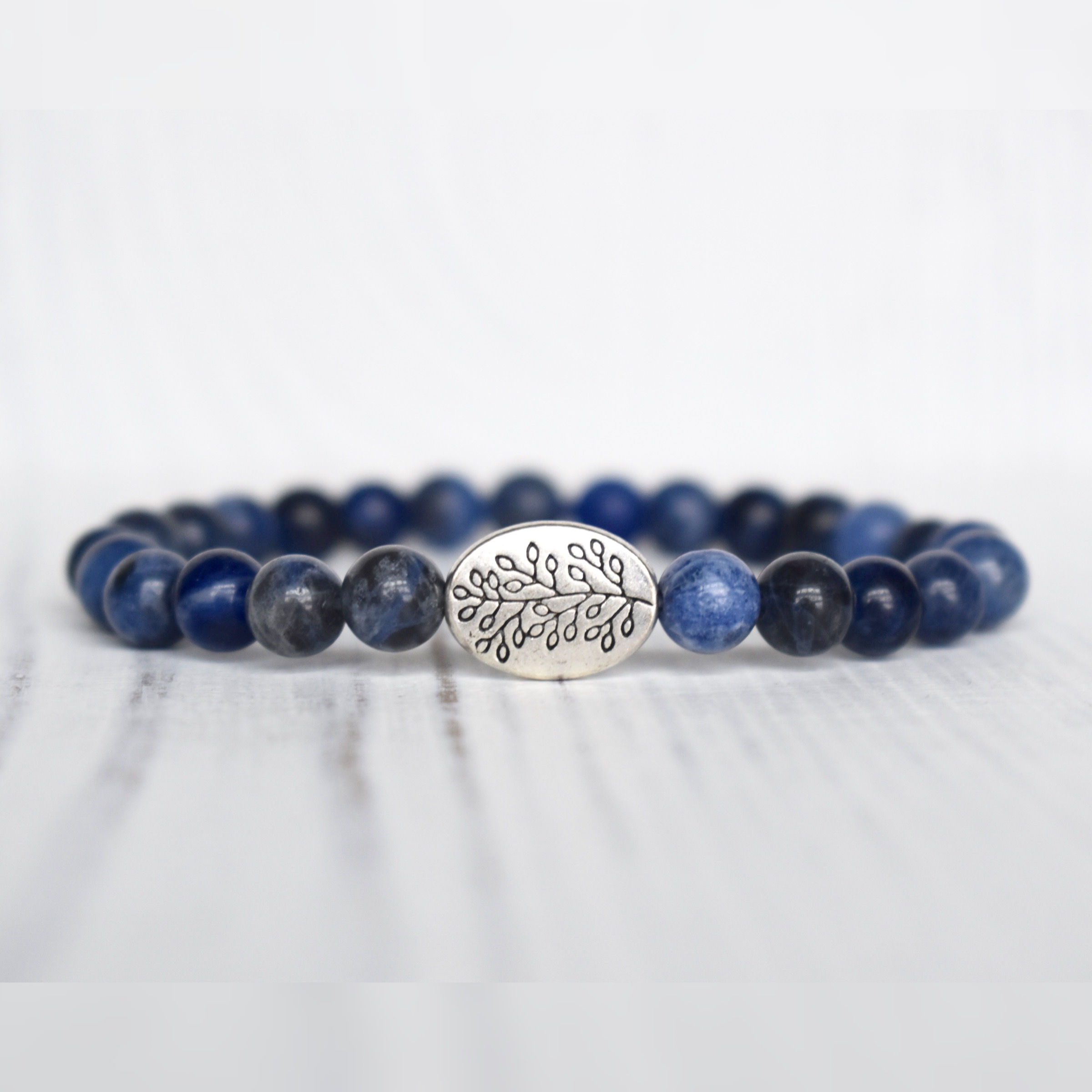 Sodalite Olive Branch Communication Bracelet