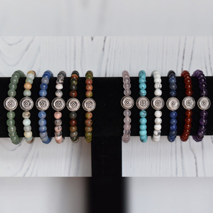 Thumbnail: Flower Medallion Custom Solid Bracelet