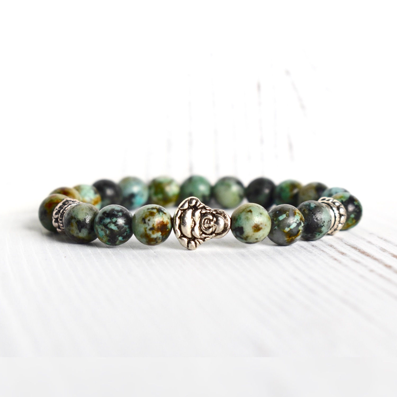 African Turquoise Buddha Bracelet