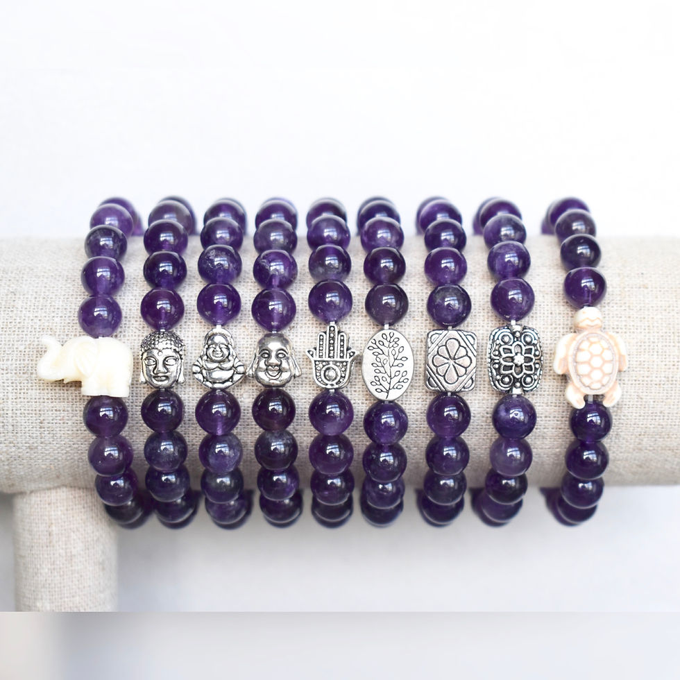 Thumbnail: Amethyst Tibetan Buddha Bracelet