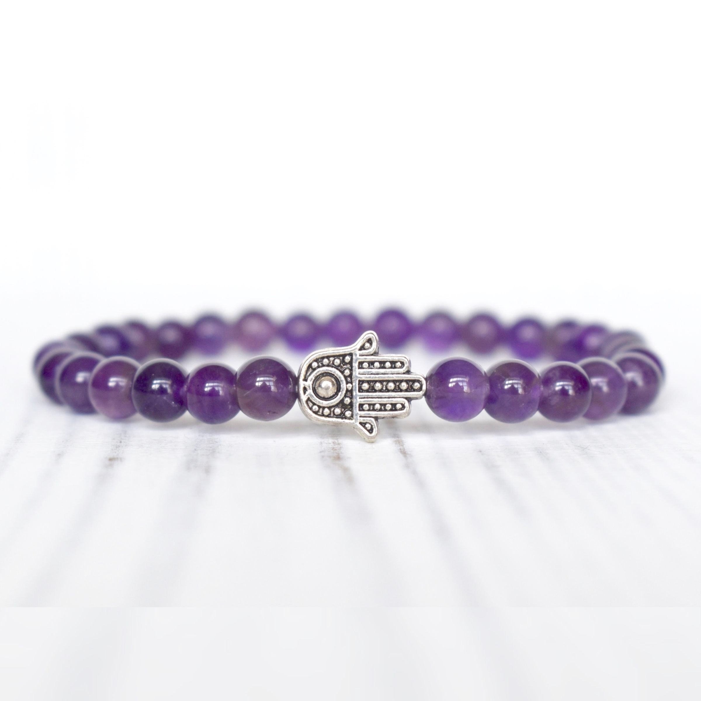 Amethyst Hand of God Protection Bracelet