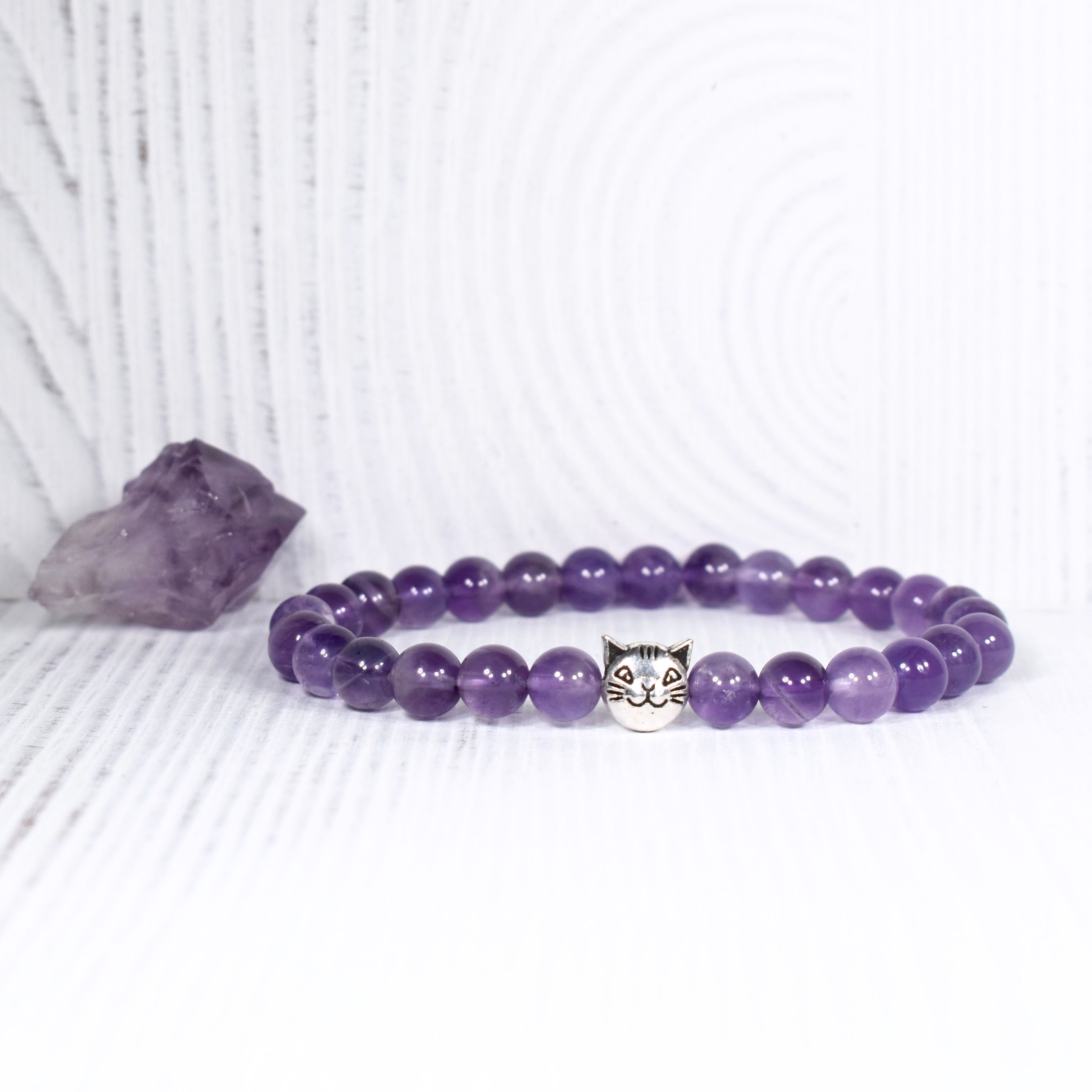 Amethyst Adorable Cat Bracelet