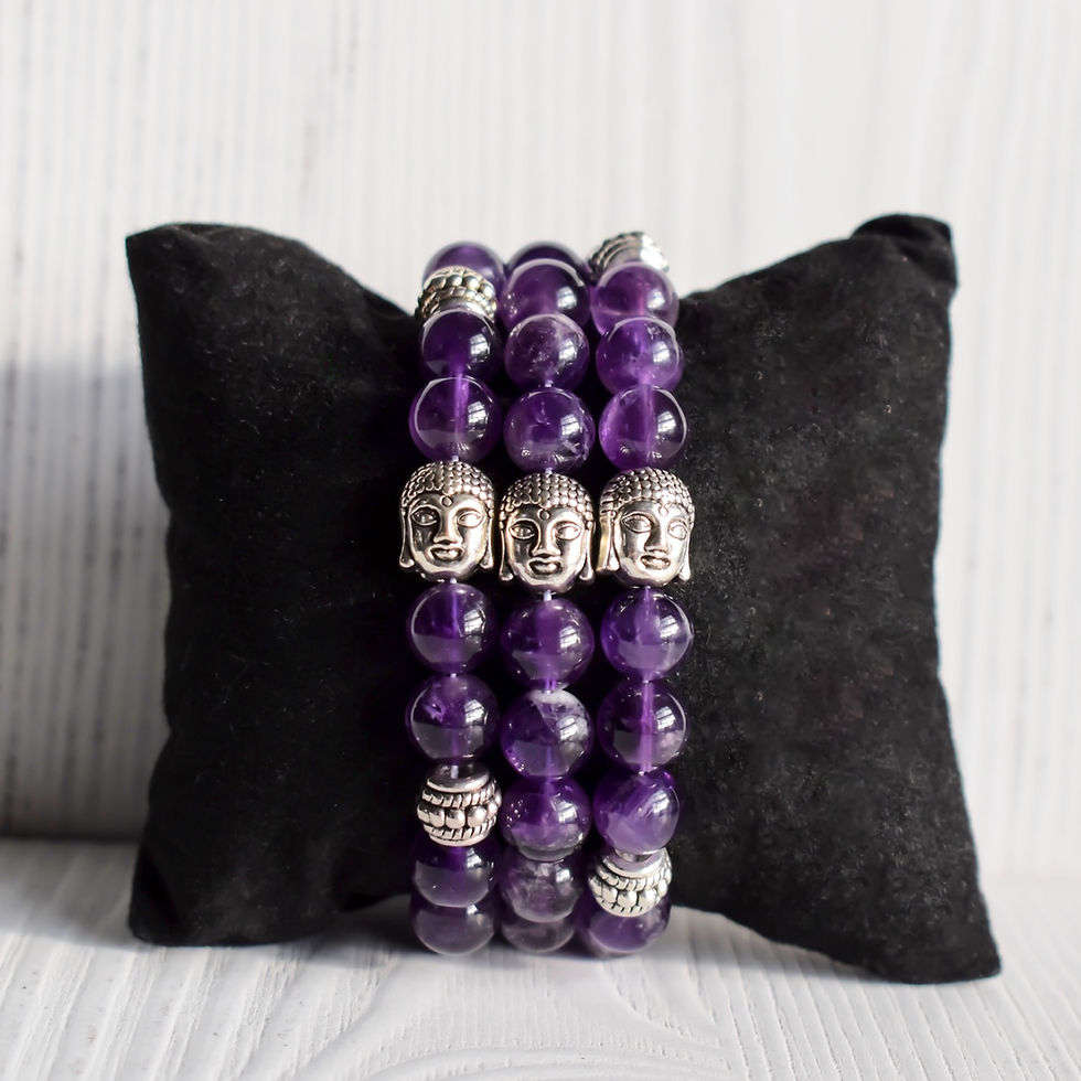 Thumbnail: Amethyst Tibetan Buddha Meditation Bracelet