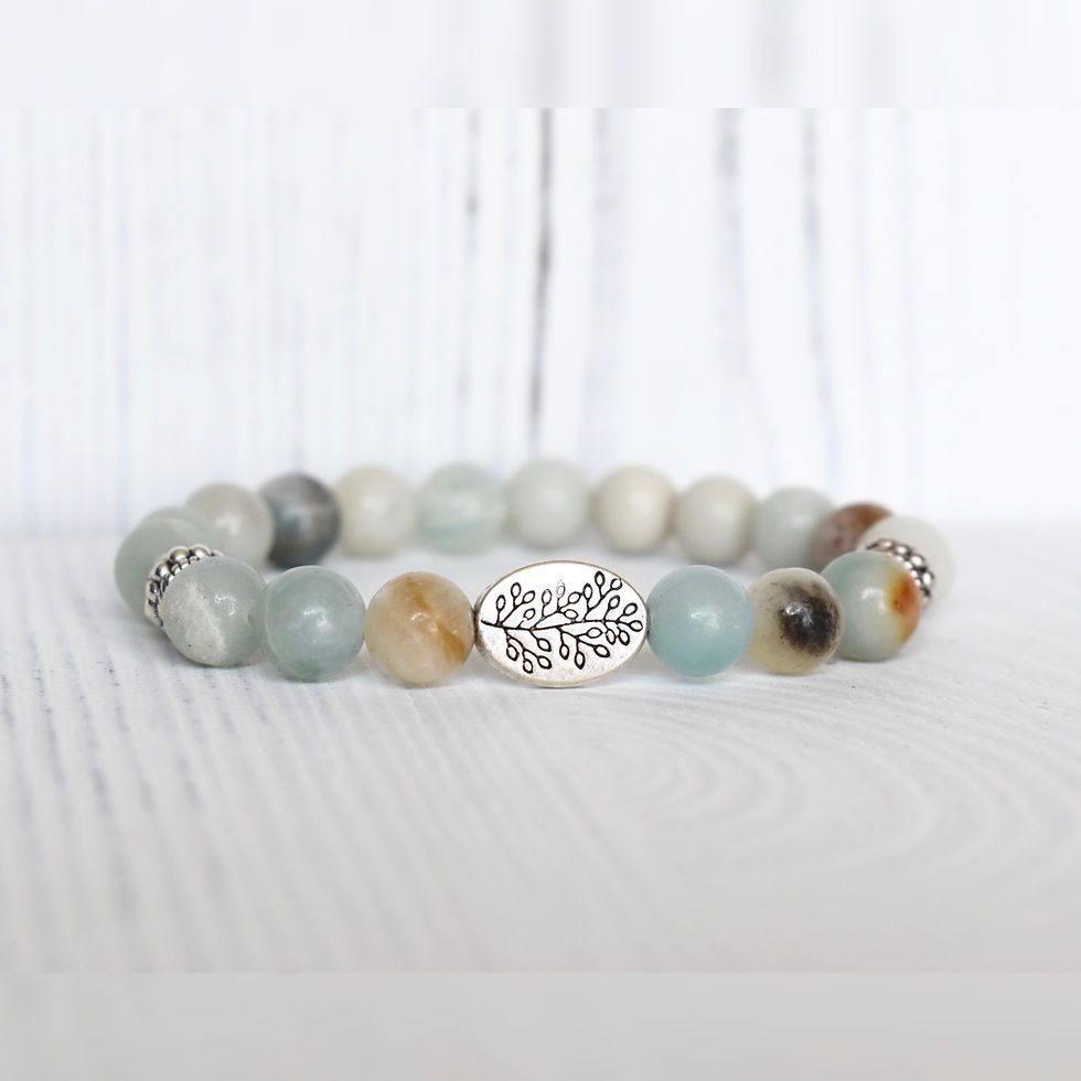 Thumbnail: Amazonite Olive Branch Bracelet