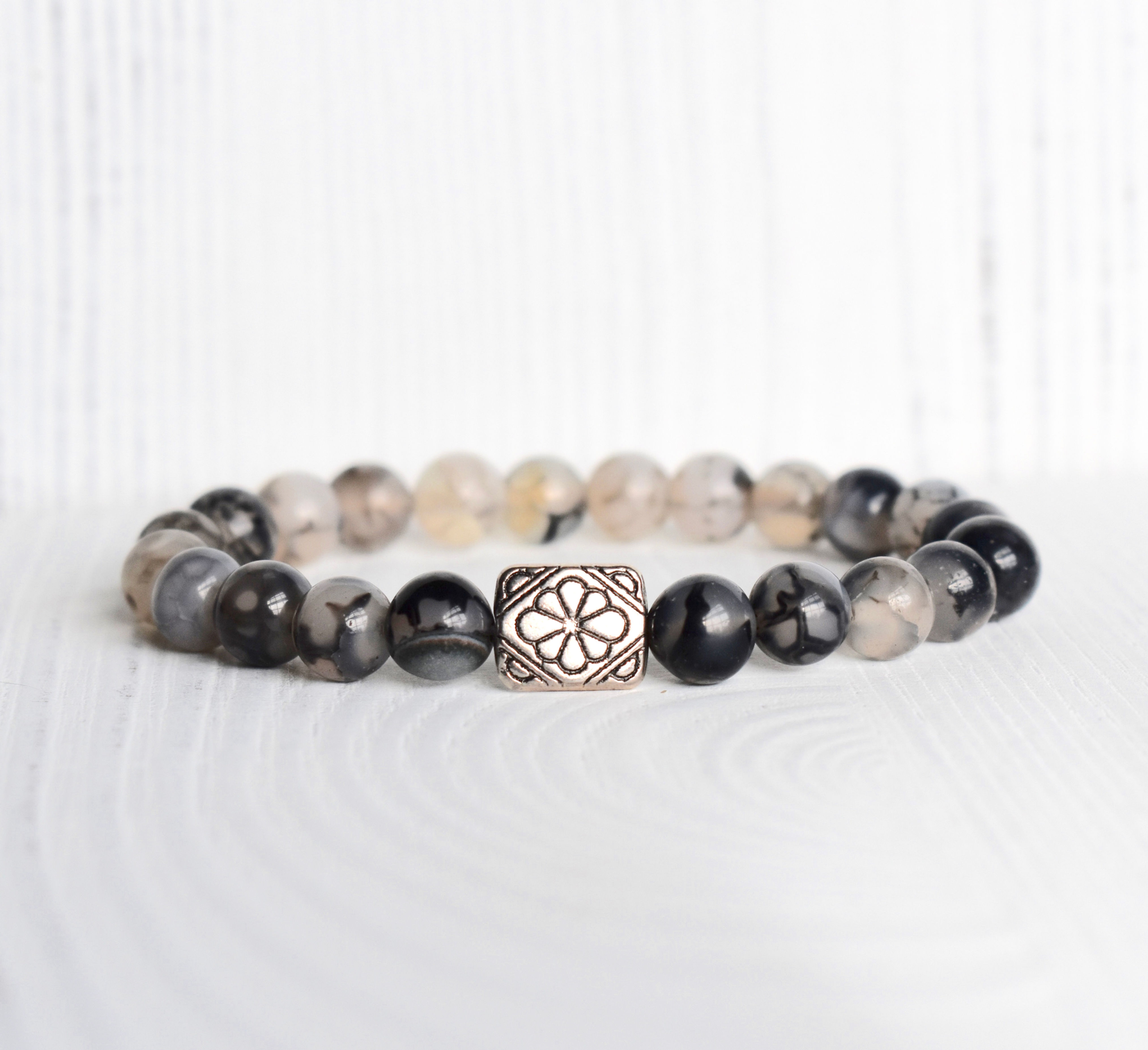 Dragons Vein Agate Meditation Bracelet