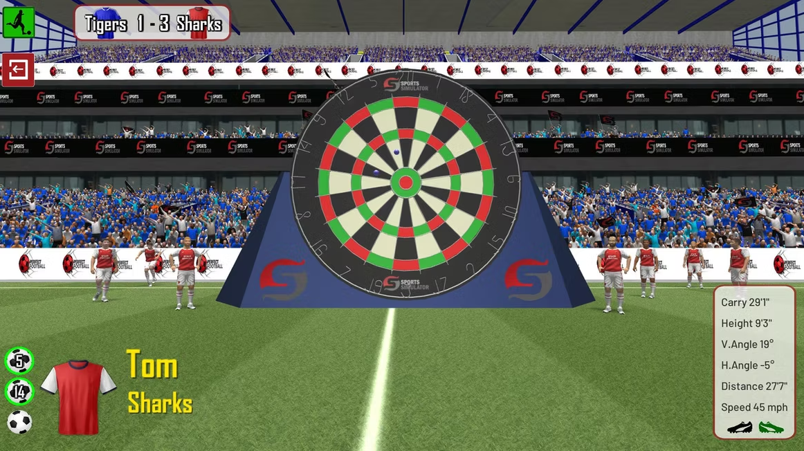 Football Simulator Dartboard Challenge