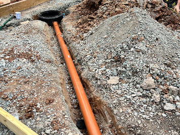 Attgills Drainage Services - Annex Drainage Northamptonshire - New PVC Pipework to T-Junction upgrade.