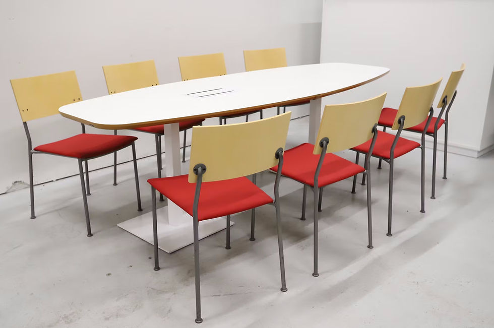 Isku neuvotteluryhmä 245cm x 90/50cm 8 tuolilla