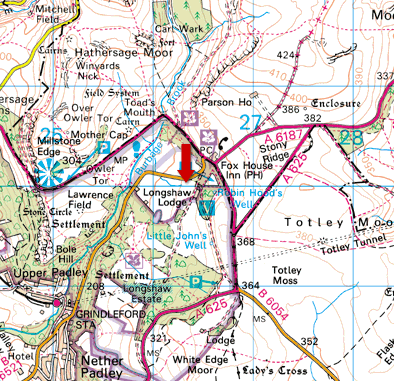 Location of Longshaw Sheepdog Trials