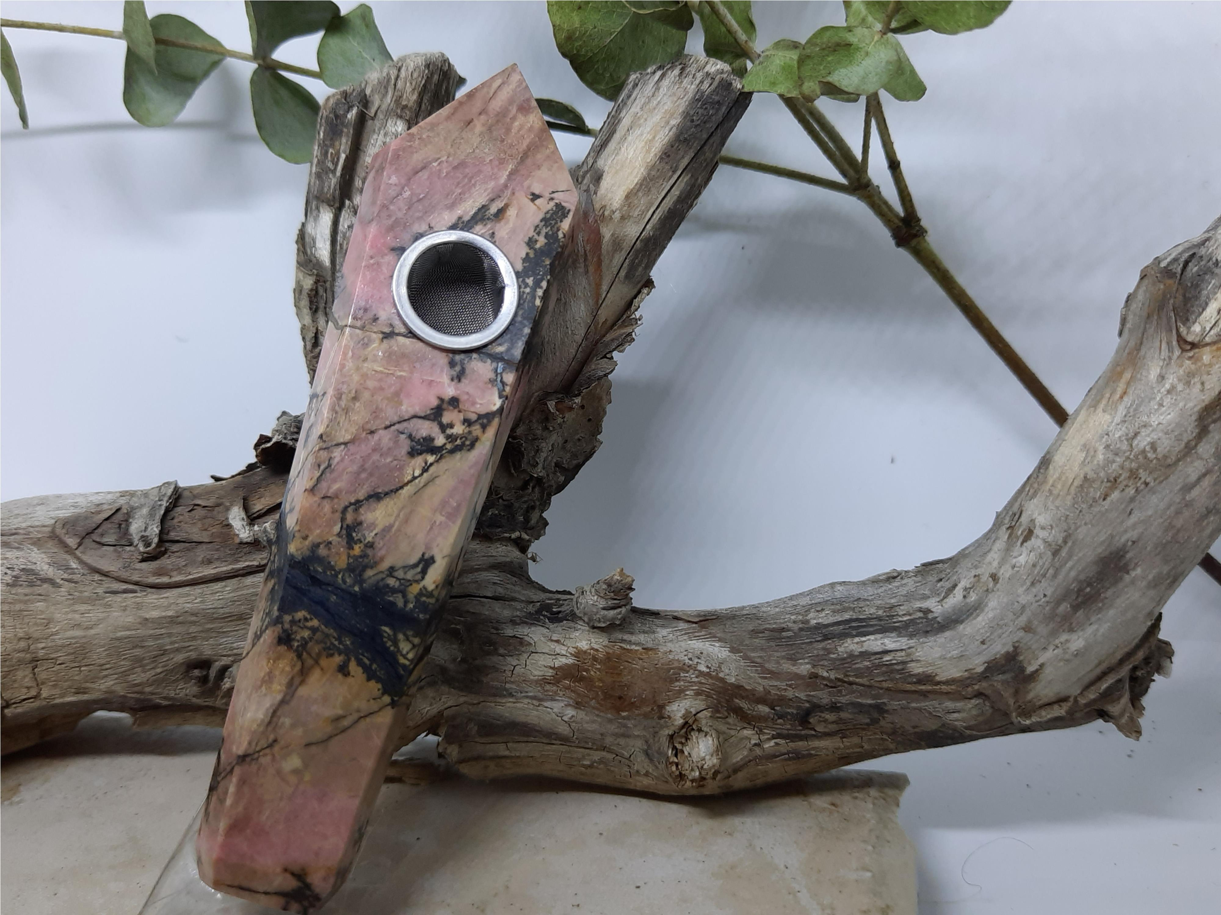 Rhodonite Crystal Pointed Pipe
