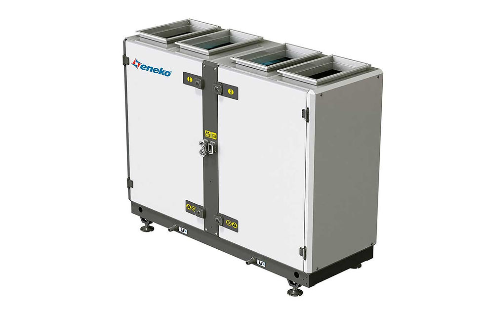 Sīktēls: ECV sērijas ventilācijas iekārta ar pretplūsmas plākšņu siltummaini 1000-7000m3